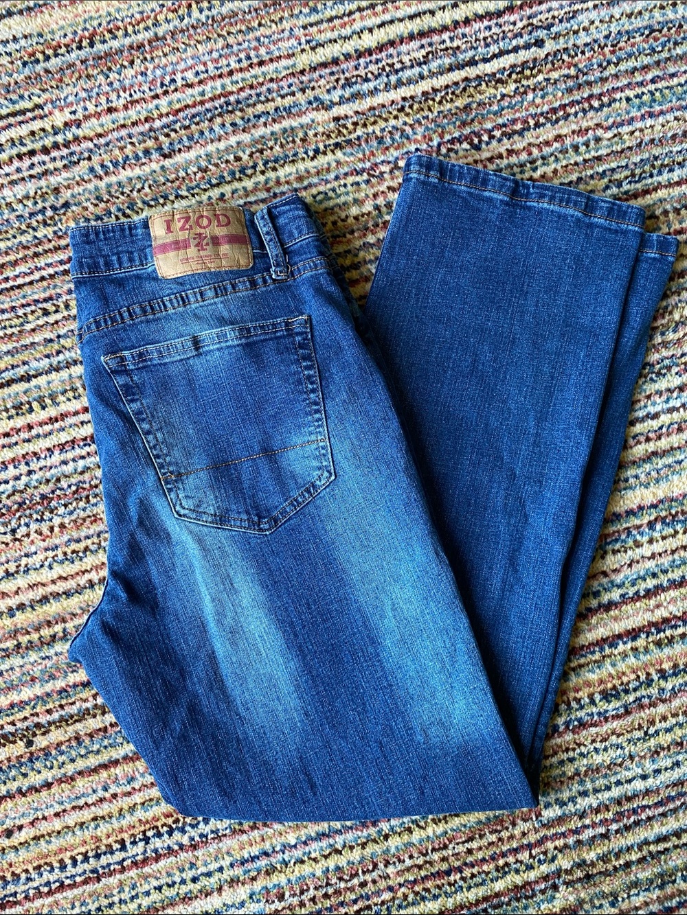 Izod Men's Blue Straight-Leg Jeans - Relaxed Fit 36x32